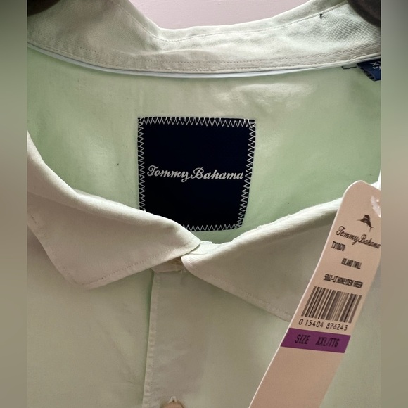 Tommy Bahama Island Twill Long Sleeve Button Down Shirt in Honeydew Green XXL - Picture 5 of 7